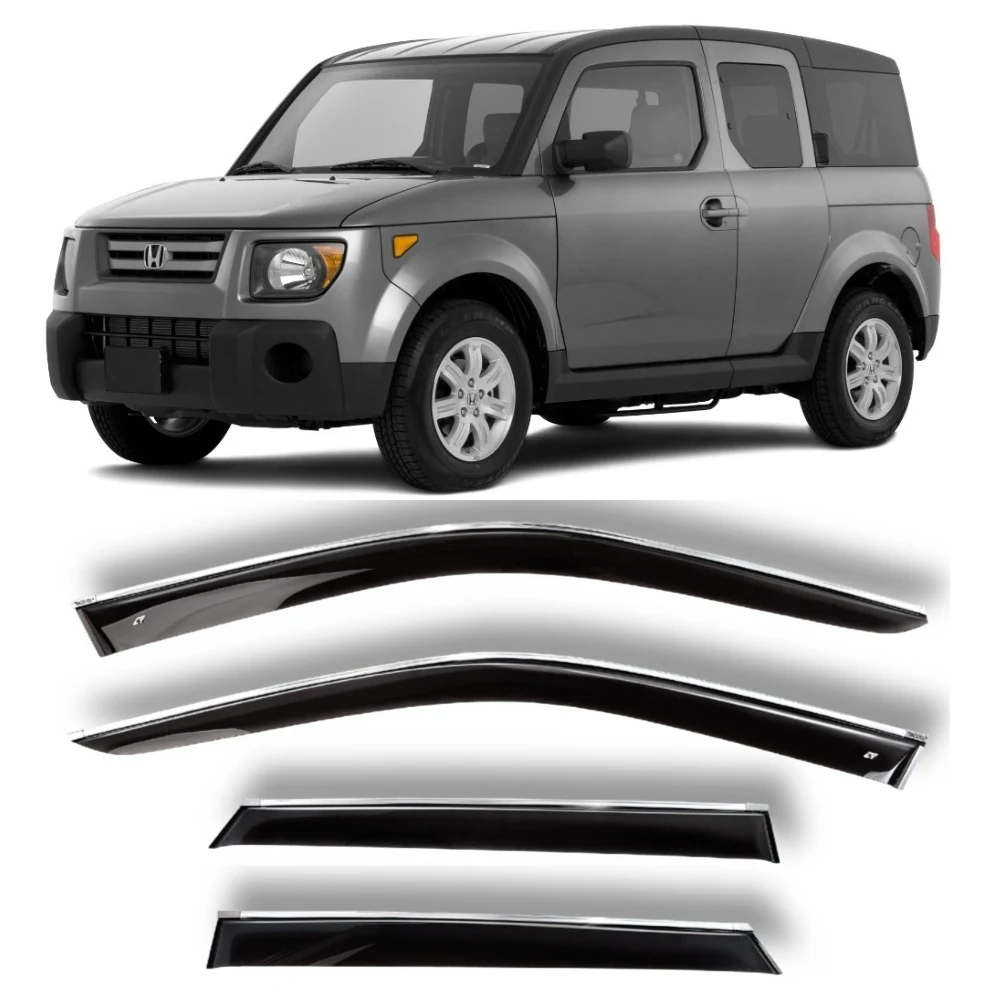 Дефлекторы окон хром полоска молдинг Cobra Tuning H10603CR на авто Honda Element YH2 2002-2011