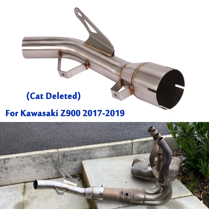 

For Kawasaki Z900 2017-2019 Exhaust Catalyst Replaced Pipe Modified Slip On Mid Link Tube Escape Connection Motorcycle