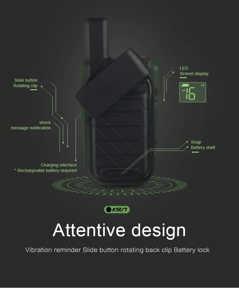 KSUN GZ10 Mini PMR FRS Walkie Talkie Portable Ham Radio Telephone Comunicador Wireless Device Two-way Radio Transceiver two way radio