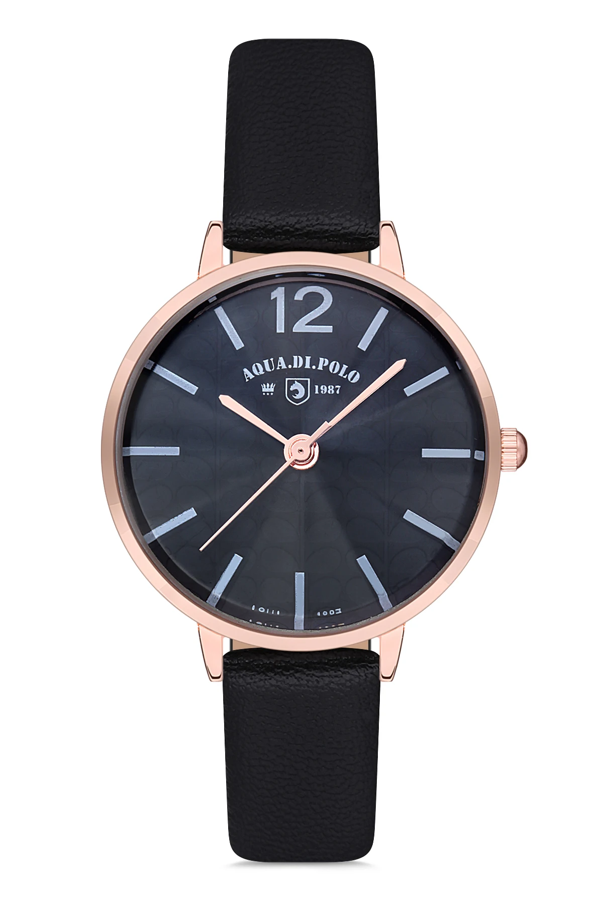 

2020 top Brand Luxury Fashion Women 'S Black Leather Quartz Wrist watch APWA030600 Aqua di Polo 1987