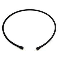 wholesale 16 inches black rubber silicone cord band for custom necklace