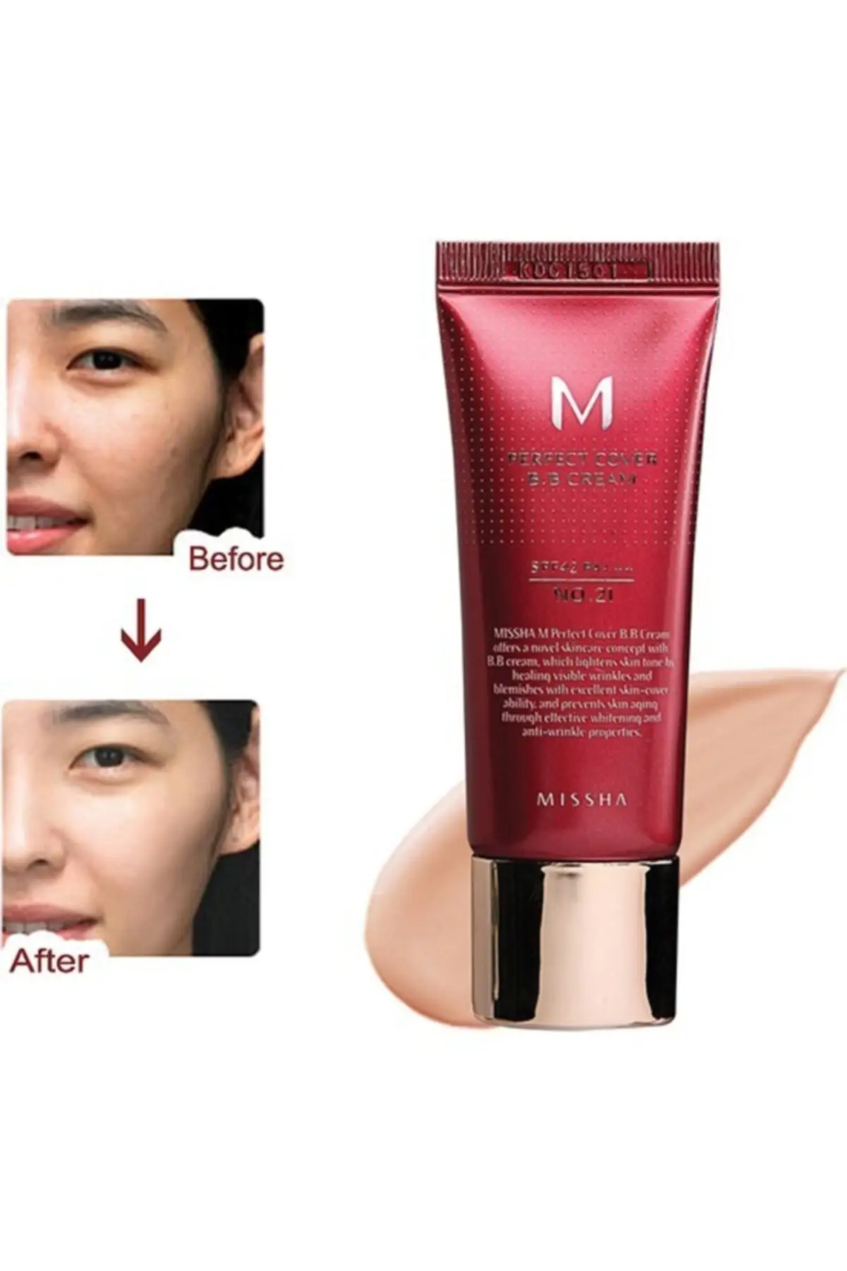 

Missha Yoğun Kapatıcılık Sunan BB Krem M Perfect Cover BB Cream No: 21 20 ml