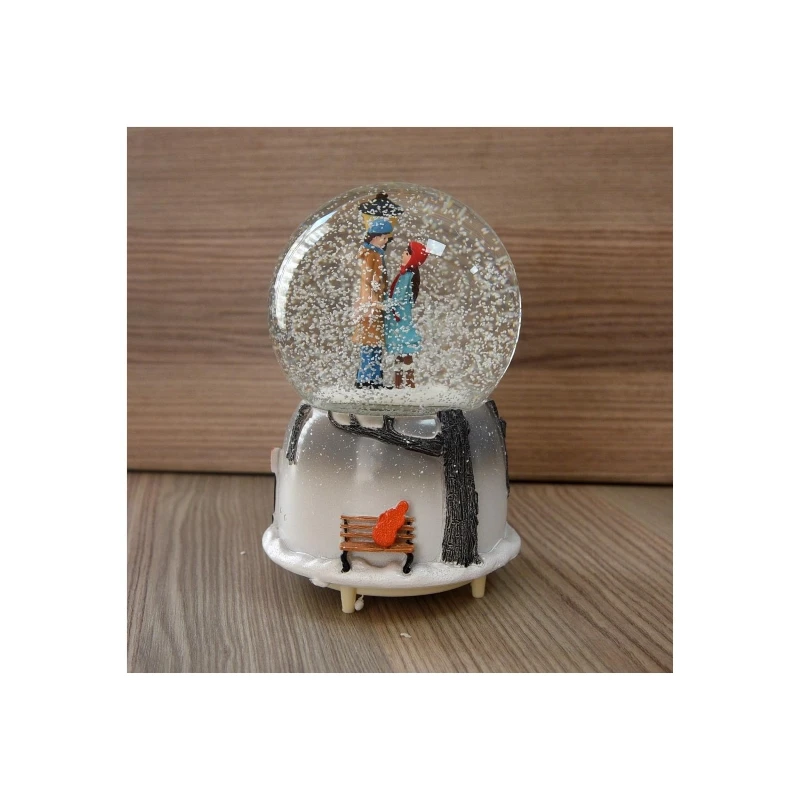 Милый ночсветильник светящийся снежный шар на заказ Подарочная музыкальная