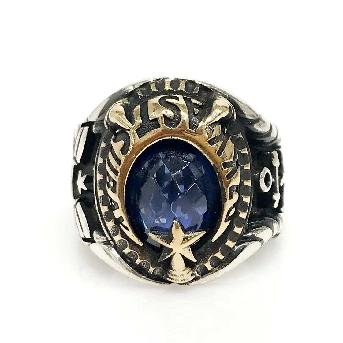 Мужское серебряное кольцо морской якорь NCO|Кольца| |