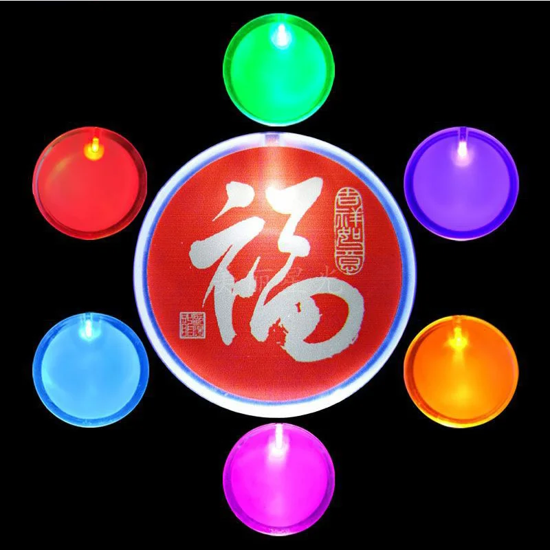Drop shipping custom LOGO DIY LED light Brooch yellow green red white blue color PIN for promotional gift | Освещение