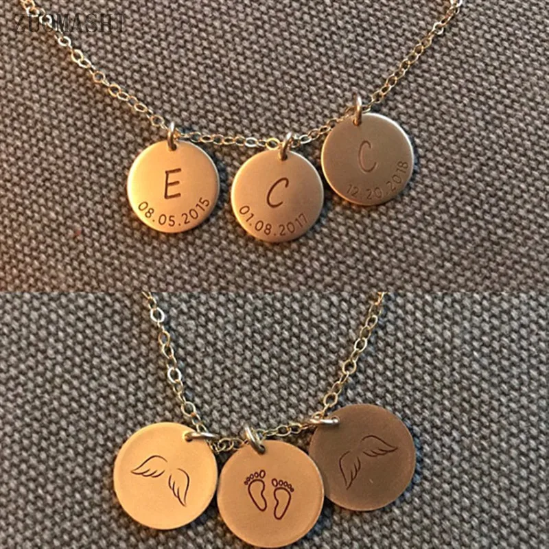 Ожерелье с индивидуальной гравировкой на годовщину и дату | Украшения аксессуары