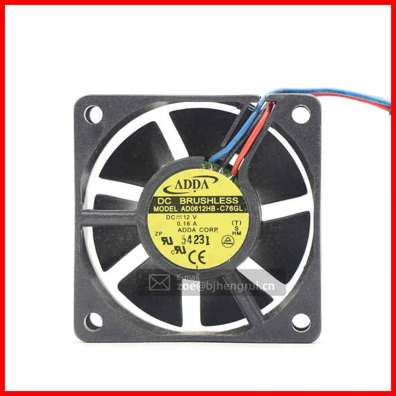 ADDA AD0612HB-C76GL 12V DC 0.16A 60X60X20mm 6020 6cm 1,92 W 5100rpm 18, 93CFM чехол инверторный осевой вентилятор охлаждения