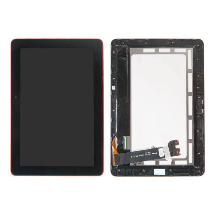 Дисплей (экран) в сборе с тачскрином для Asus MeMO Pad 10 ME103K-1A черный красной рамкой (Premium