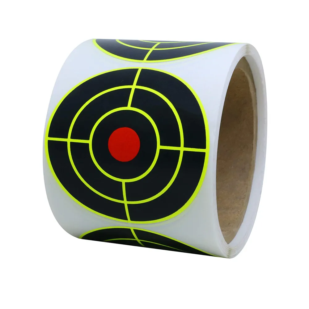 100pcs Splatter Target Stickers Roll 3&quot Inch Adhesive Reactive Targets for Shooting BB Pellet Airsoft Guns |