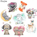 Наклейки с мультяшными животными, наклейки с утюгом для одежды, аппликация с милым котом, коала, Термотрансферная аппликация для детской одежды T-shi