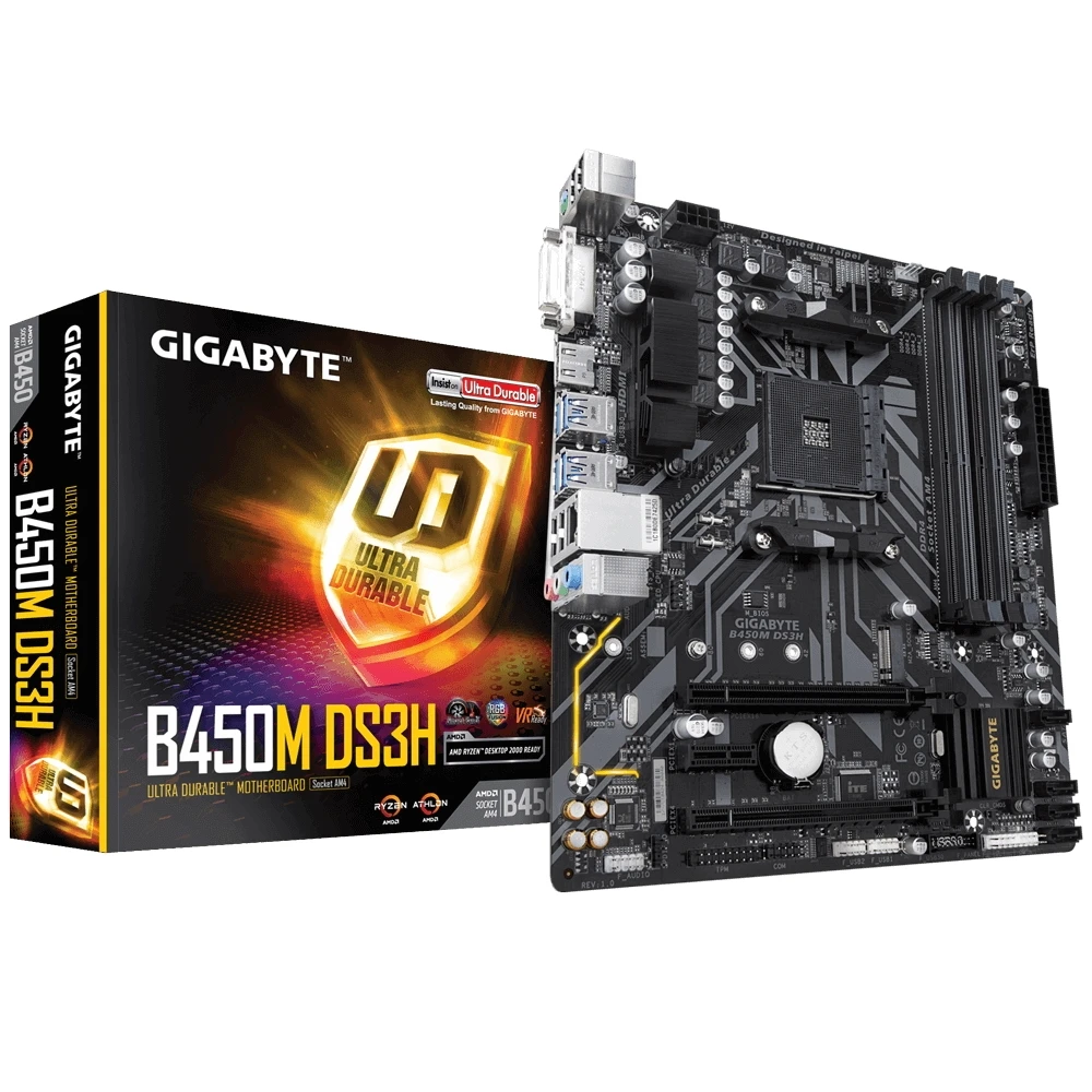 Материнская плата Gigabyte B450M DS3H|Материнские платы| |