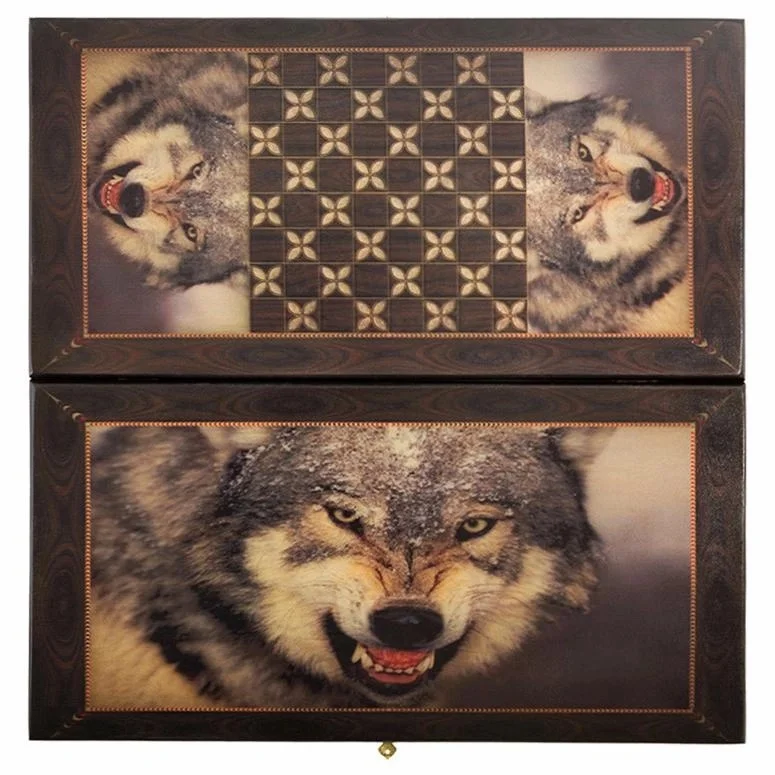 Нарды РФН + шашки Смоленские &quotОскал волка&quot большие|Настольные игры| |