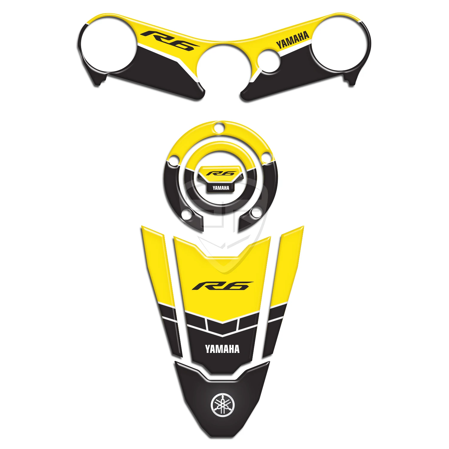 

Наклейка на бак топлива мотоцикла YZF R6 YZF600 2006 - 2016