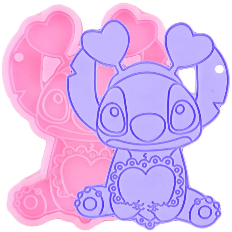 Disney из мультфильма Лило Стич брелок силиконовые формы DIY ремесло для эпоксидной