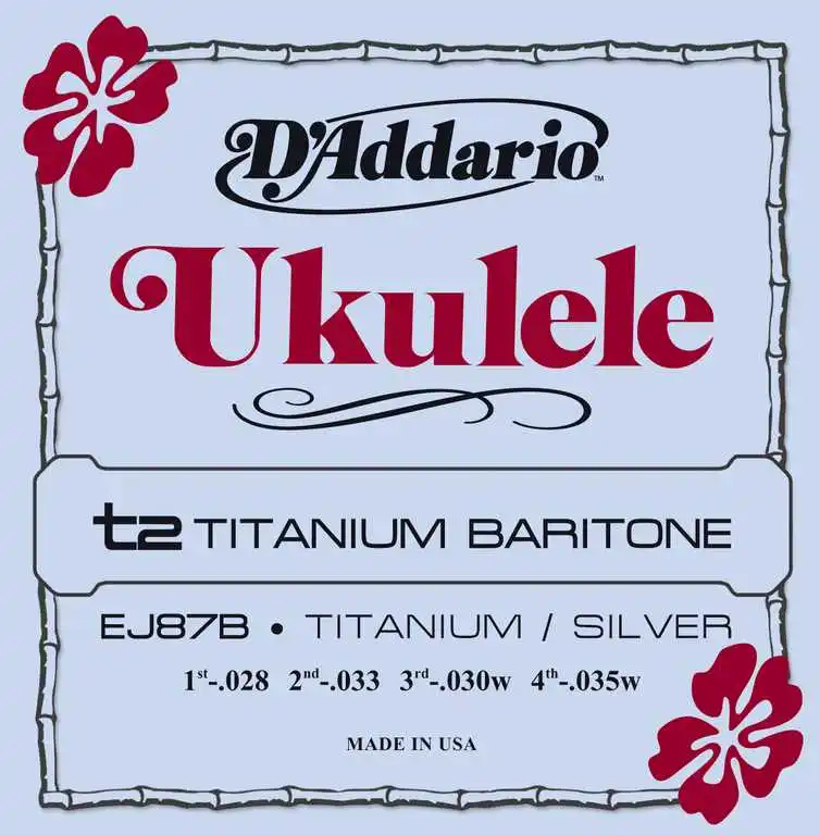 lu_ EJ87B Titanium Комплект струн для укулеле баритон DAddario |