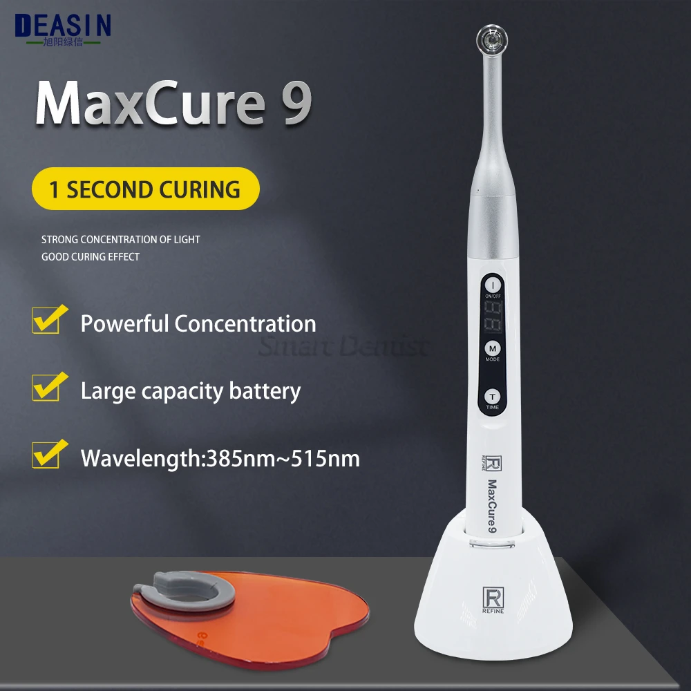 Dental Wireless Curing Light Dentist Cordless LED.B Curing Lamp Output Intensity 2300-2500mw/cm2