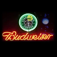 neon bar sign budweiser starbuck neon sign coffee light lamp artwork store display beer club wall decor neon open sign iconic