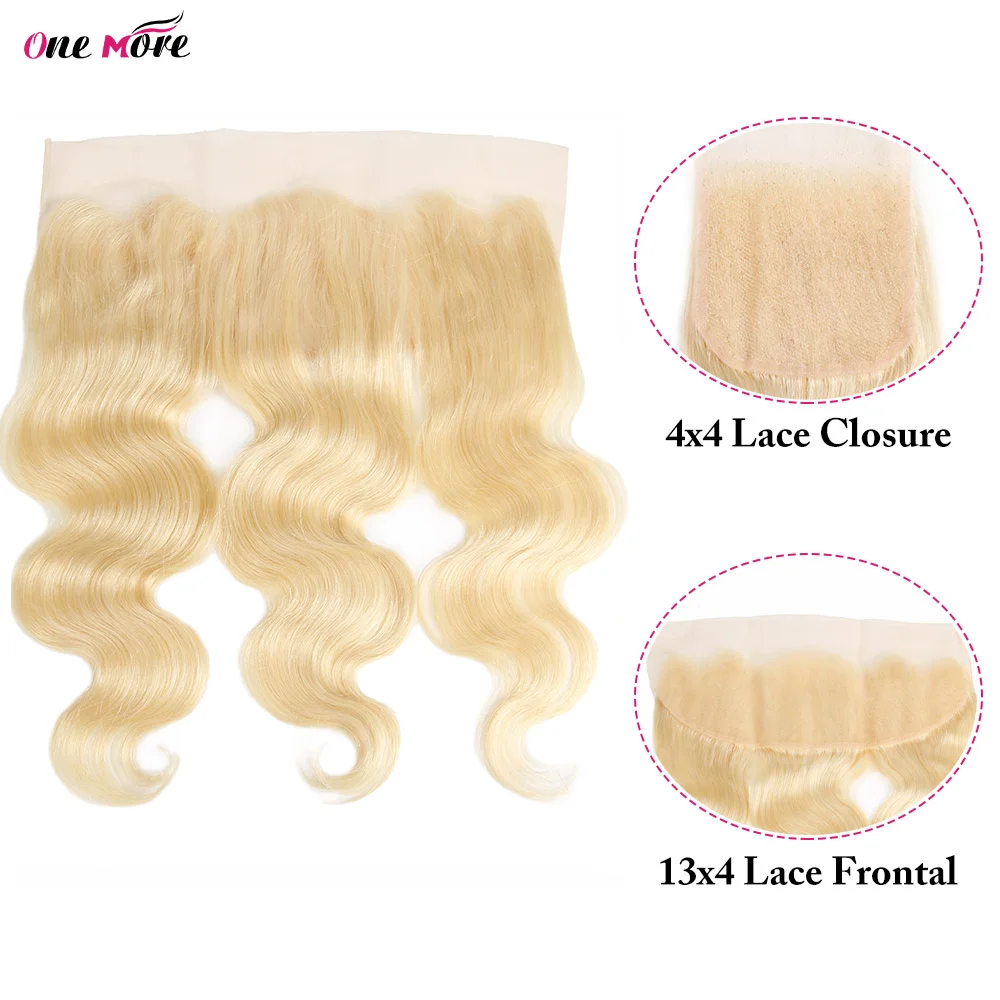 613 Blonde Body Lace Frontal 8-20 Inch Lace Closure For Human Hair Transparent Lace 100% Remy Human Hair 4X4 13X4 Lace Closure