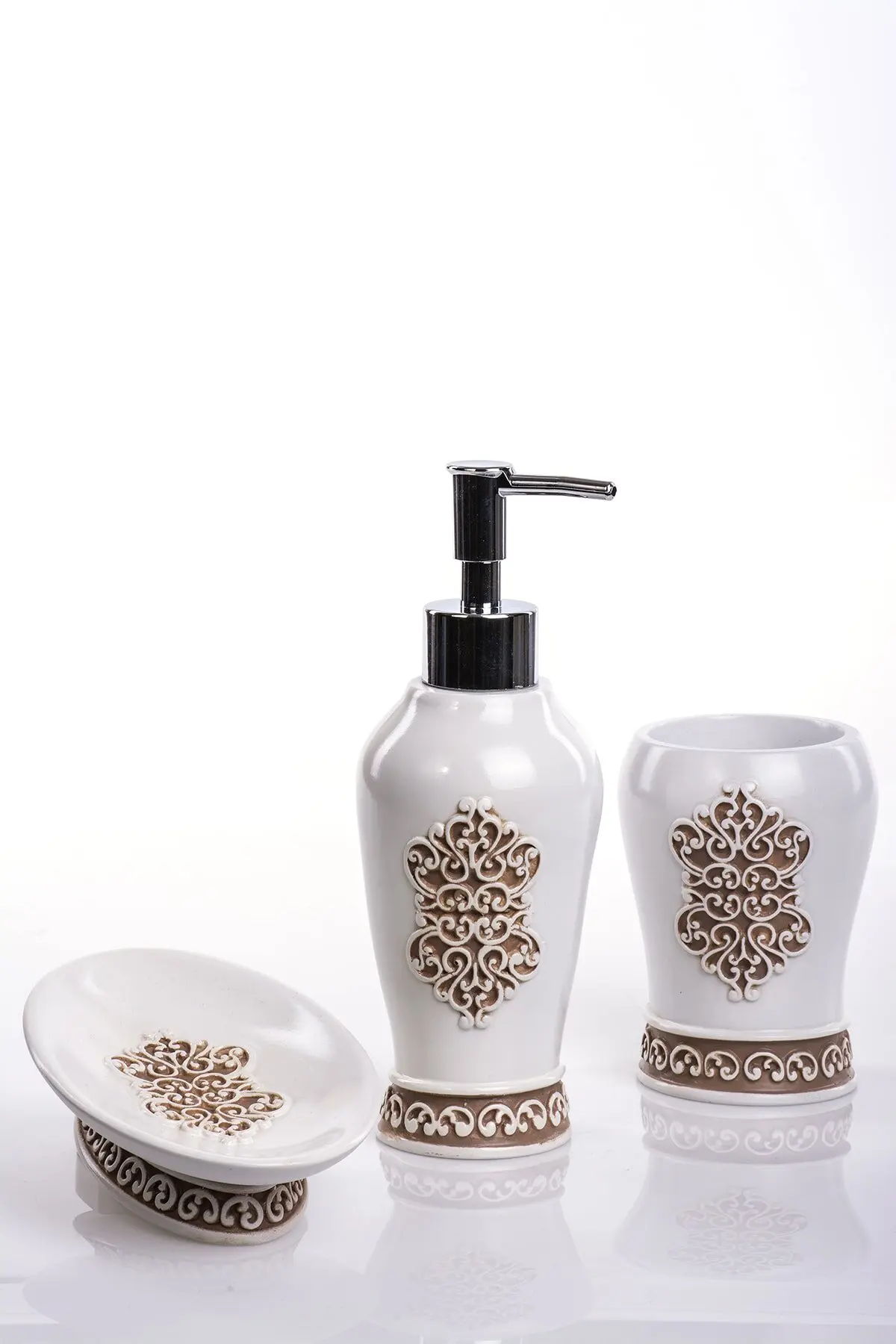 

Bathroom/Palace Brown 3-Piece Polyester Bath Set