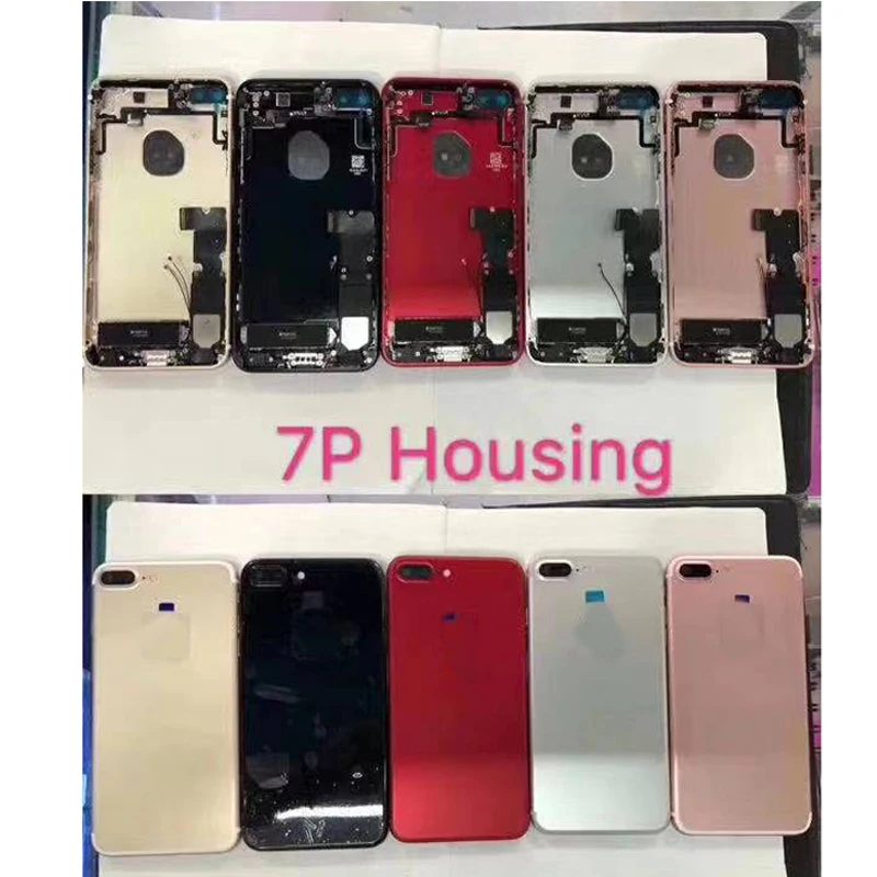 Используется для iPhone 7 7Plus x полная задняя часть корпуса Крышка рамка Шасси+ гибкий кабель части в сборе без аккумулятора+ камера