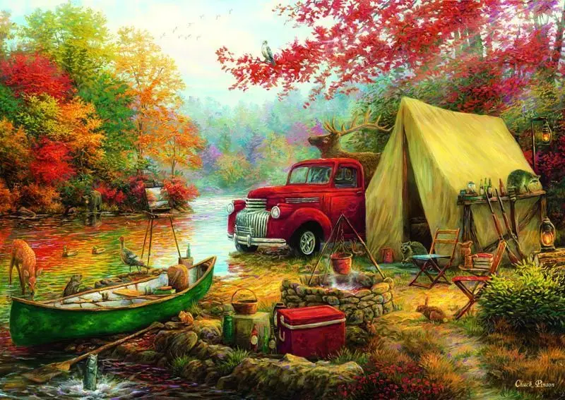 

Anatolian Puzzle Camping Friends 1500 Piece Jigsaw Puzzle fun toys gift wall decoration for Adults Teenagers