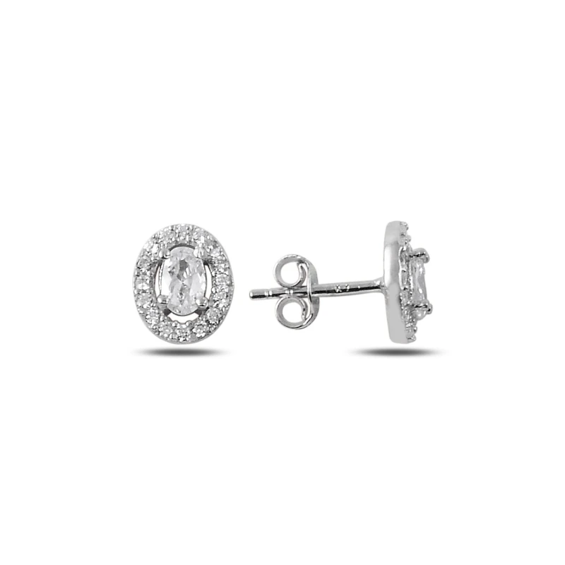

Silver 925 Sterling Zircon Stone Earrings