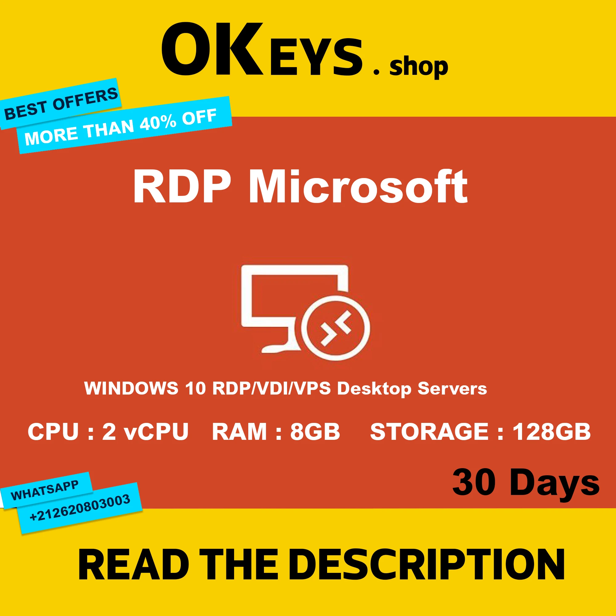 

WINDOWS 10 RDP/VDI/VPS настольные серверы/ЦП: 2 в ЦП/ОЗУ: 8 ГБ/хранилище: 128 ГБ/30 дней