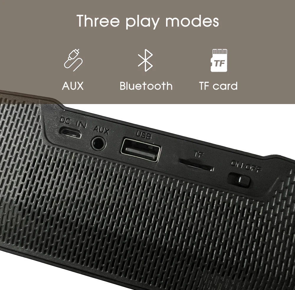 Будильник Boei с 360° звуком, быстрой зарядкой, несколькими режимами, совместимым с Bluetooth беспроводными сабвуферами в качестве power bank.