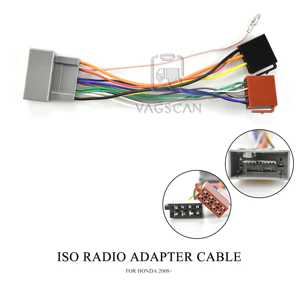 12-029 автомобильный стерео ISO жгут проводов радиоадаптер для HONDA 2008 + (выбранные