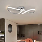 Современная Серебристая светодиодная Люстра для гостиной, спальни, кухни, детское Домашнее освещение для помещений, золотой минималистичный потолочный светильник