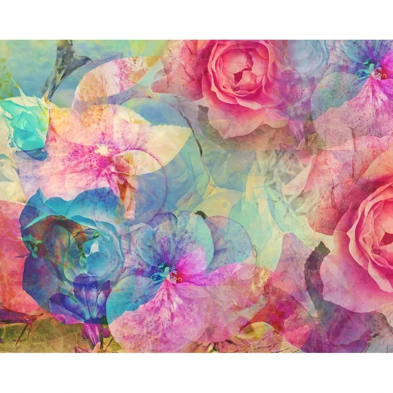 Free Shipping Hot Customize Wall Stickers Dreamy Flowers Nature Mural Decals Creative Design for Home Deco Photo Wallpaper | Обустройство