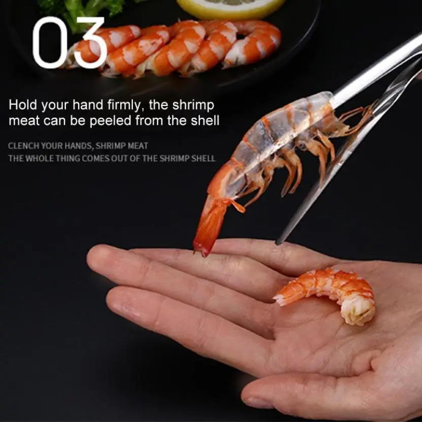 

Shrimp Peeler Kitchen Appliances Portable Stainless Steel Shrimp Deveiner Lobster Practical Kitchen Supplies Fishing Knife Tools