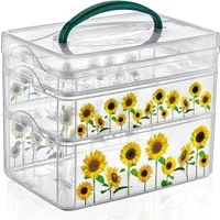 

Storage Box with Plastic Handle Mini Picnic Basket Tool Bag 6 lt