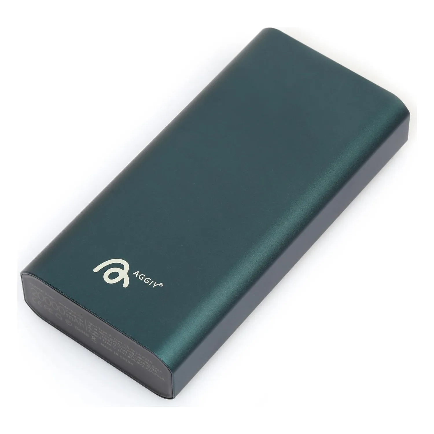 AGGIY AG-P2 - Power Bank 20 000 мАч 20 Вт Quick Charge 3.0 Поддерживает все устройства Металлический корпус Двойной порт USB-выход Светодиодный дисплей Тип C Разъем...