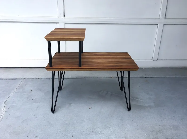 Hand Made Solid Teak Step Up Side Table | Мебель