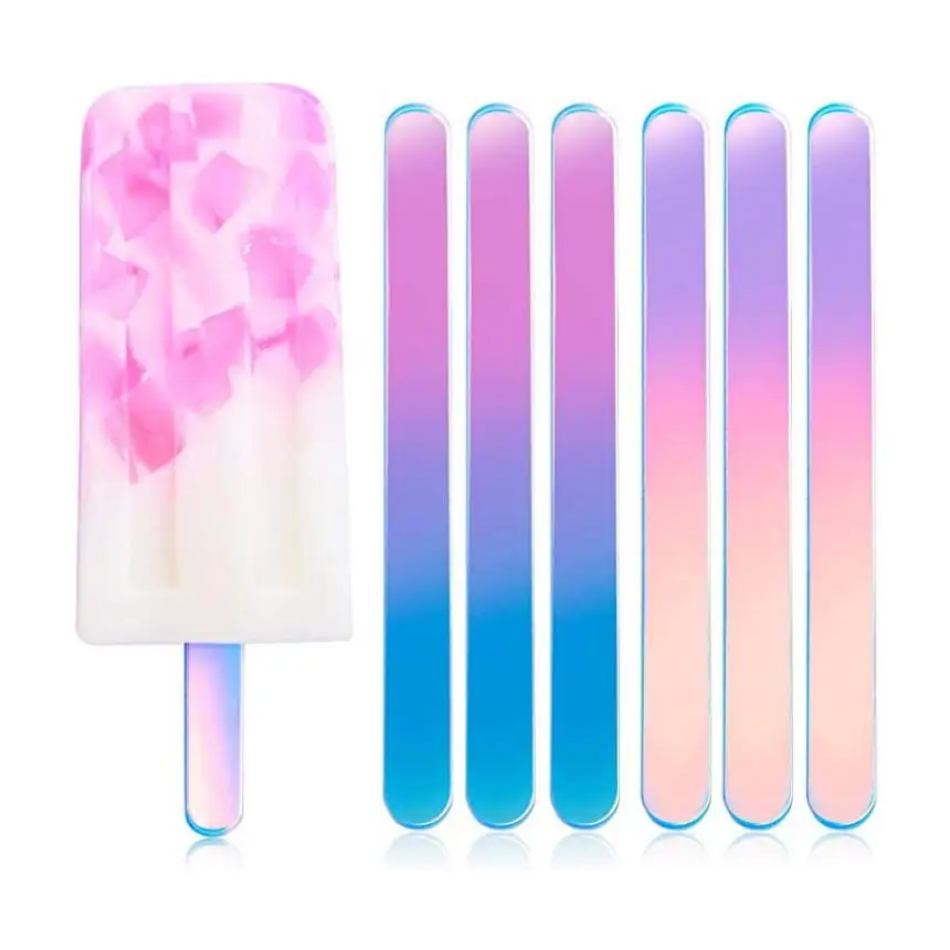 

50pcs Colorful acrylic Ice Cream Sticks Popsicle Stick Kids Crafts DIY Handmade Making Crafts for Birthday Party Cake Decoration
