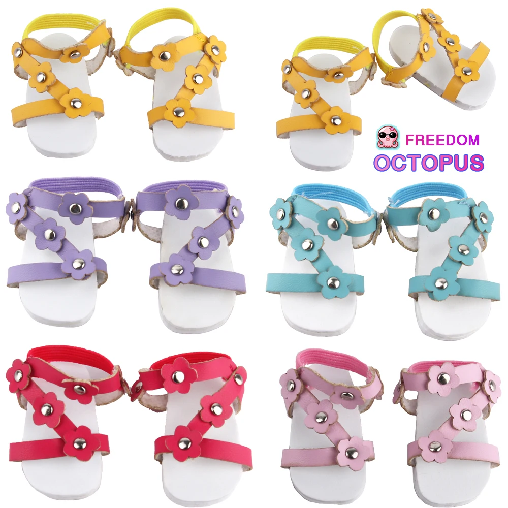 

Mini Summer Doll Shoes For Korean，Paola Rhine Doll 5 cm Flower Sandals For American 14 Inch Girl,EXO,Russia,steams Doll Toy Gift