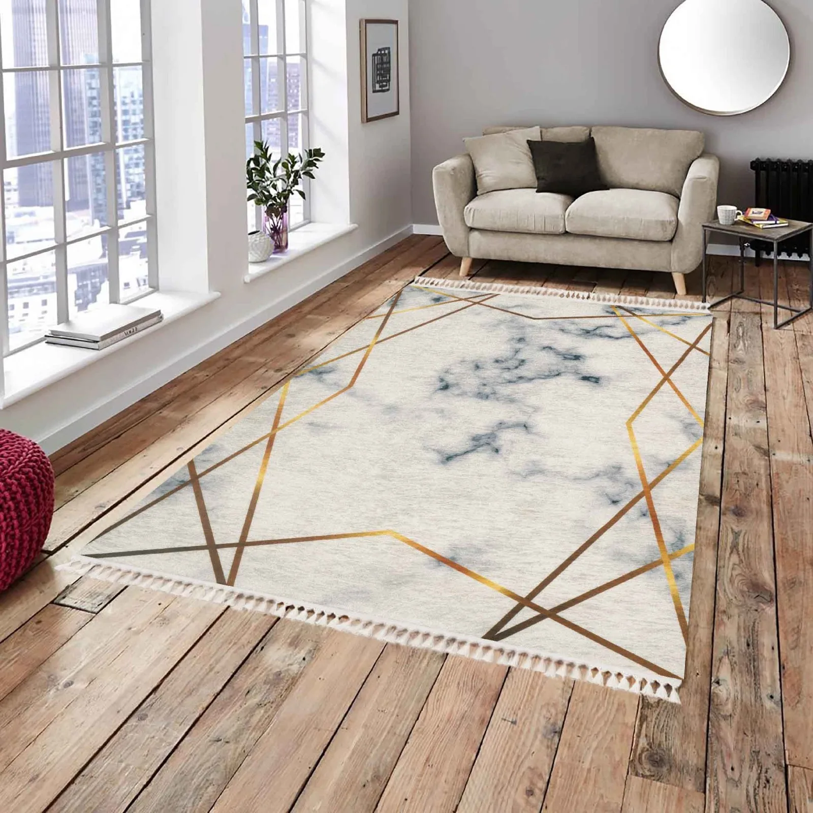 

NON SLIP BOTTOM CARPET WASHABLE THIN CARPET SOFT TEXTURED