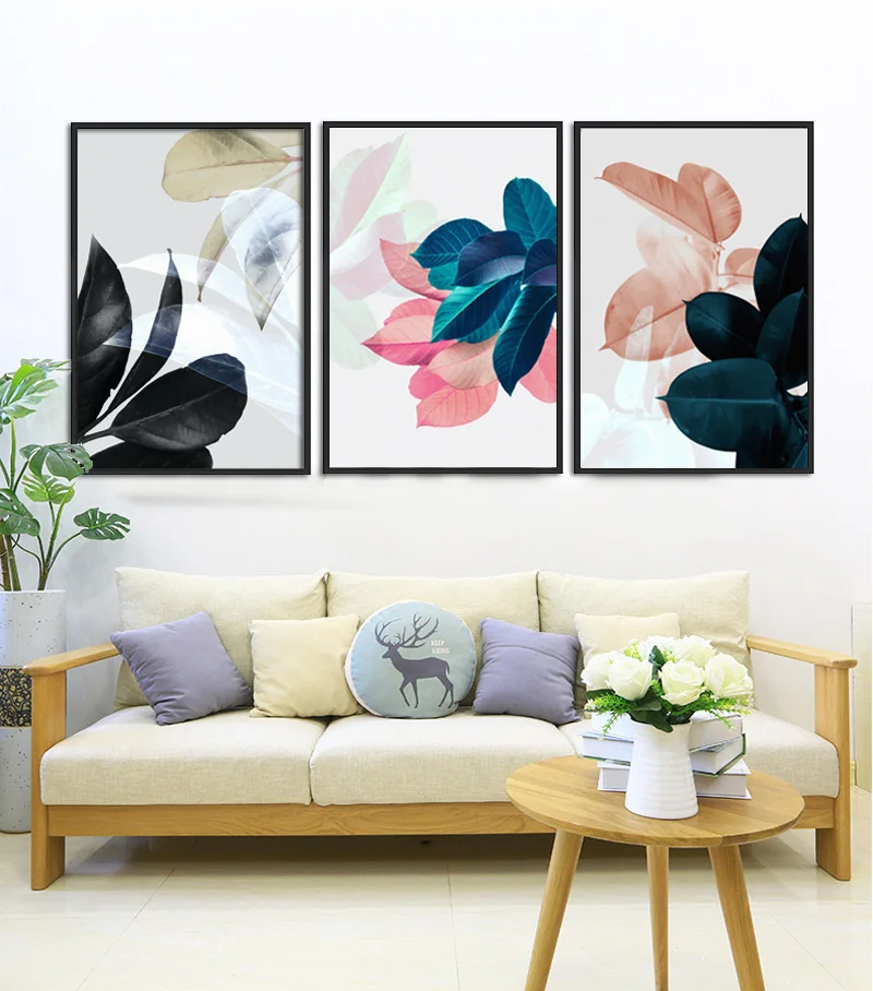 

Abstract Colorful Tree Leaf Poster Wall Art Print Canvas Painting Modern Home Decoration Elegant Pictures for Living Room