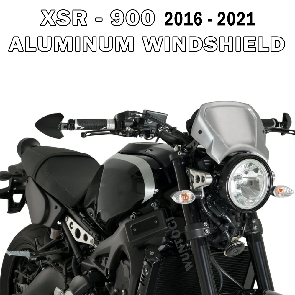 

For XSR 900 Accessories Windshield Aluminum Windshield Windscreen Air Wind Deflector For YAMAHA XSR 900 XSR900 2016-2021