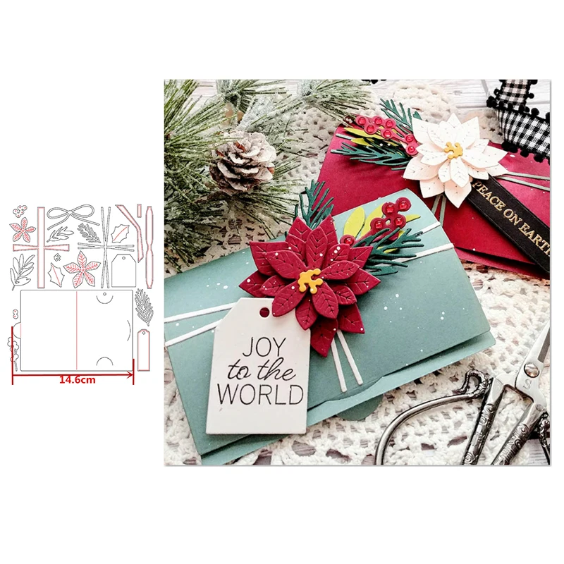 Современная Подарочная бирка Набор для творчества металлические штампы