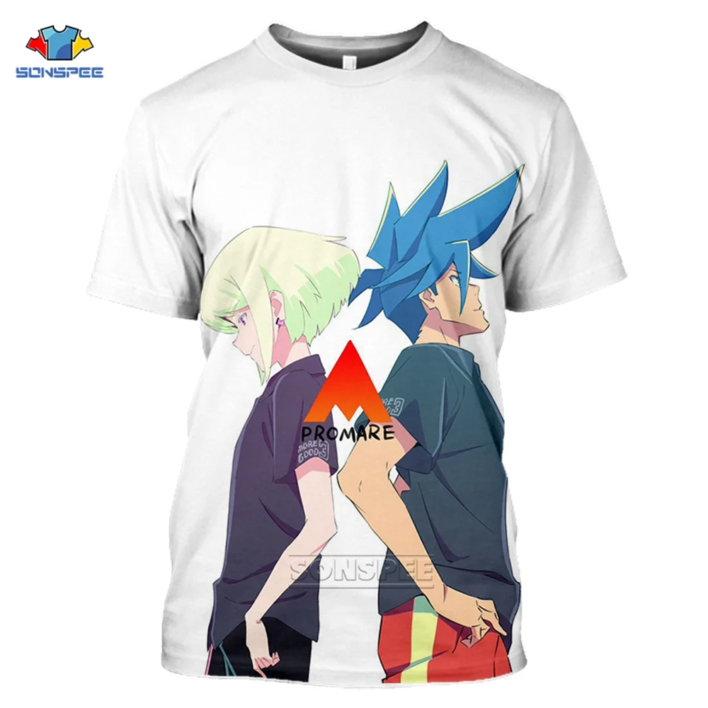 

SONSPEE New Anime Promare Cartoon Harajuku 3D Print Man Woman Clothes Hiphop T Shirt Unisex Short Sleeve Streetwear Pullover H27