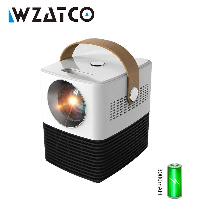 Карманный проектор WZATCO V1 для домашнего кинотеатра с USB видео светодиодный