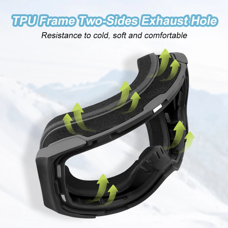 Лыжные очки PHMAX магнитные противотуманные зимние для снегохода двухслойные