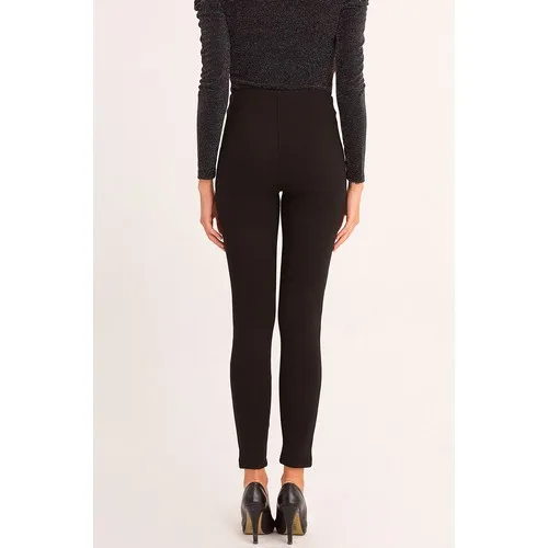 FullaModa Women Button Leggings Pants
