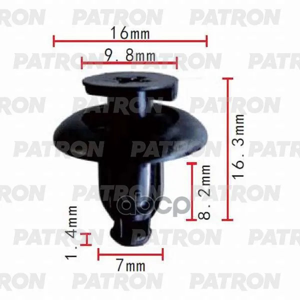 Клипса Пластмассовая Lexus Toyota Применяемость: Внутренняя Отделка Двери PATRON арт. P37