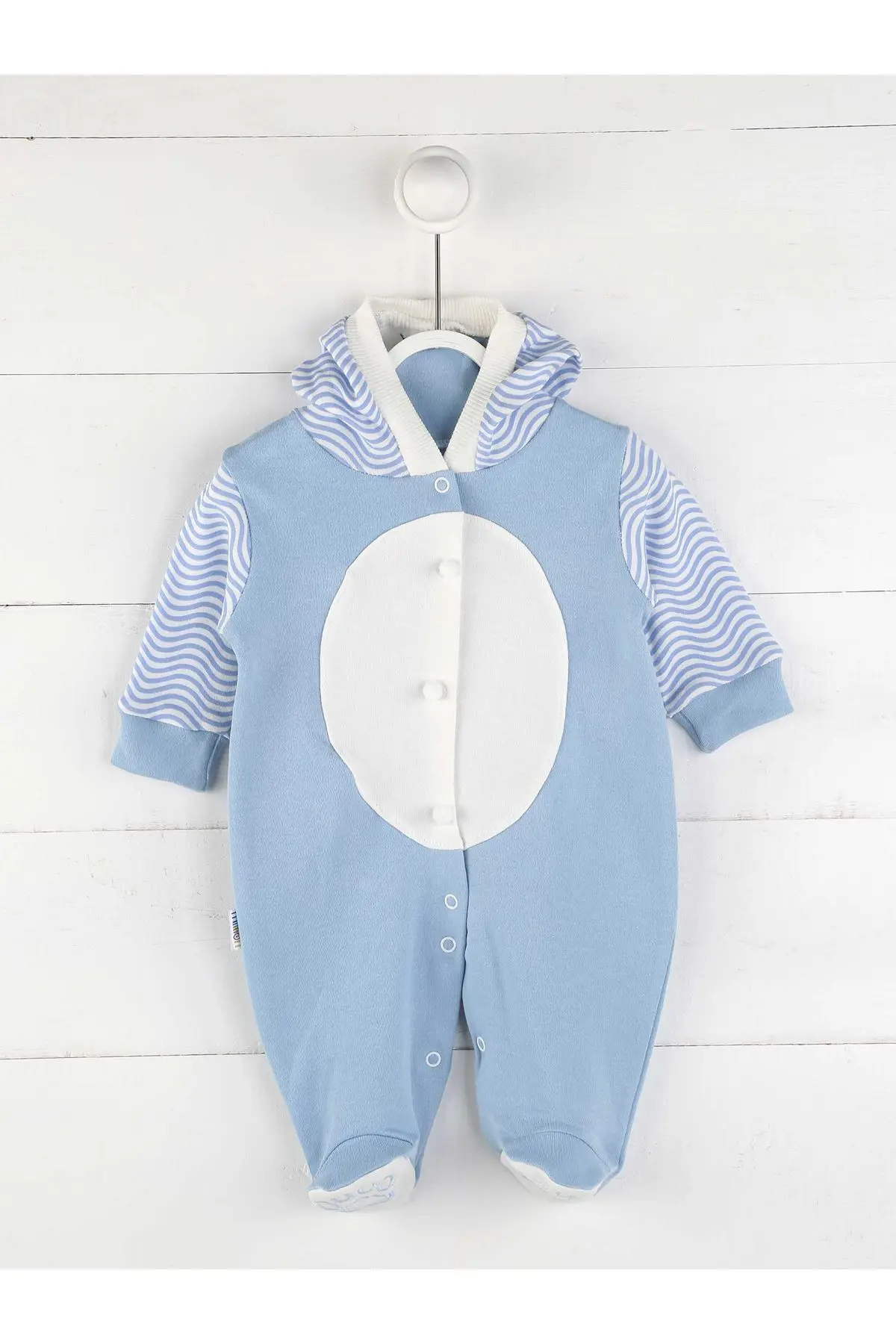 Синий комбинезон с капюшоном для мальчиков |