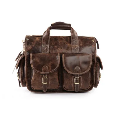 

Real Leather Travel Bag Short Tour Weekender Sports Gym Duffel Bag Suitcase Luggage Shoulder Bag with Shoes Compartment