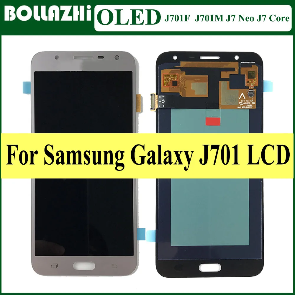 ЖК-дисплей OLED J701F для Samsung Galaxy J7 Neo дисплей 5 дюйма SM-J701F J701M J701 с сенсорным экраном в