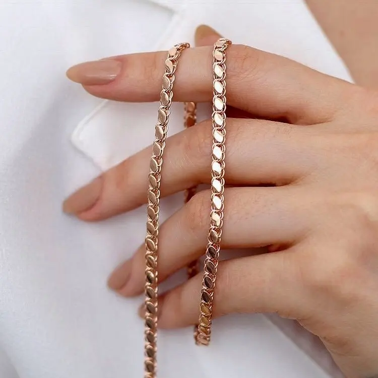 

Серебряное ожерелье с цепочкой в виде арахиса с блестками, 60 см